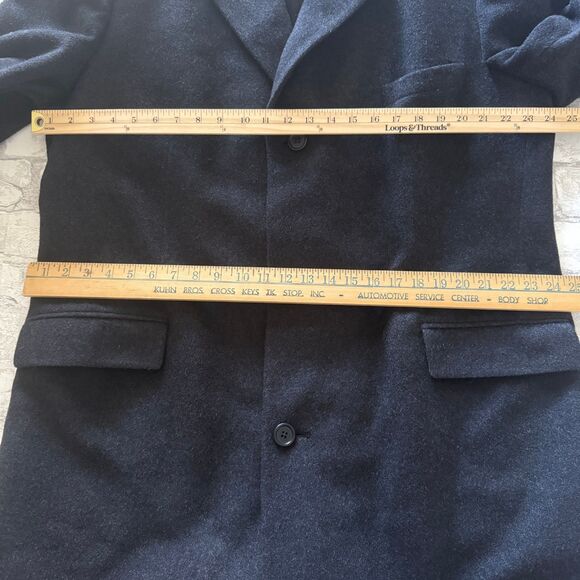 Brooks Brothers Union Made 7650 Gray Wool Long Coat Men’s Made in USA Sz 46L - Picture 7 of 9